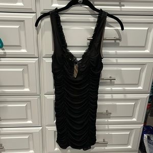 Perfect LBD ! Black mini shirred dress for all those nights out